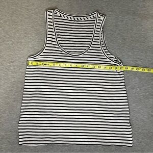 Madewell Black and White Striped Relaxed Tank Top
